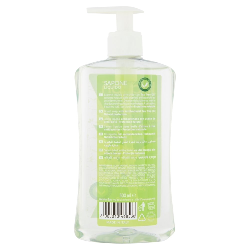 Jacklon Sapone Liquido con Tea Tree Oil Antibatterico 500 ml